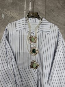 Striped Floral Detail Women's Shirt – Style 01, view 2