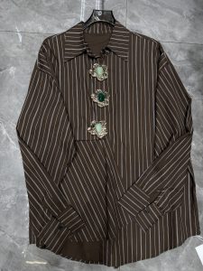 Striped Floral Detail Women's Shirt – Style 01, view 3