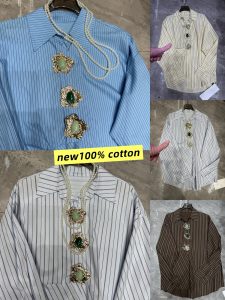 Striped Floral Detail Women's Shirt – Style 01, view 4