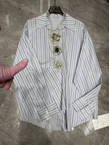 Striped Floral Detail Women's Shirt – Style 01, view 6