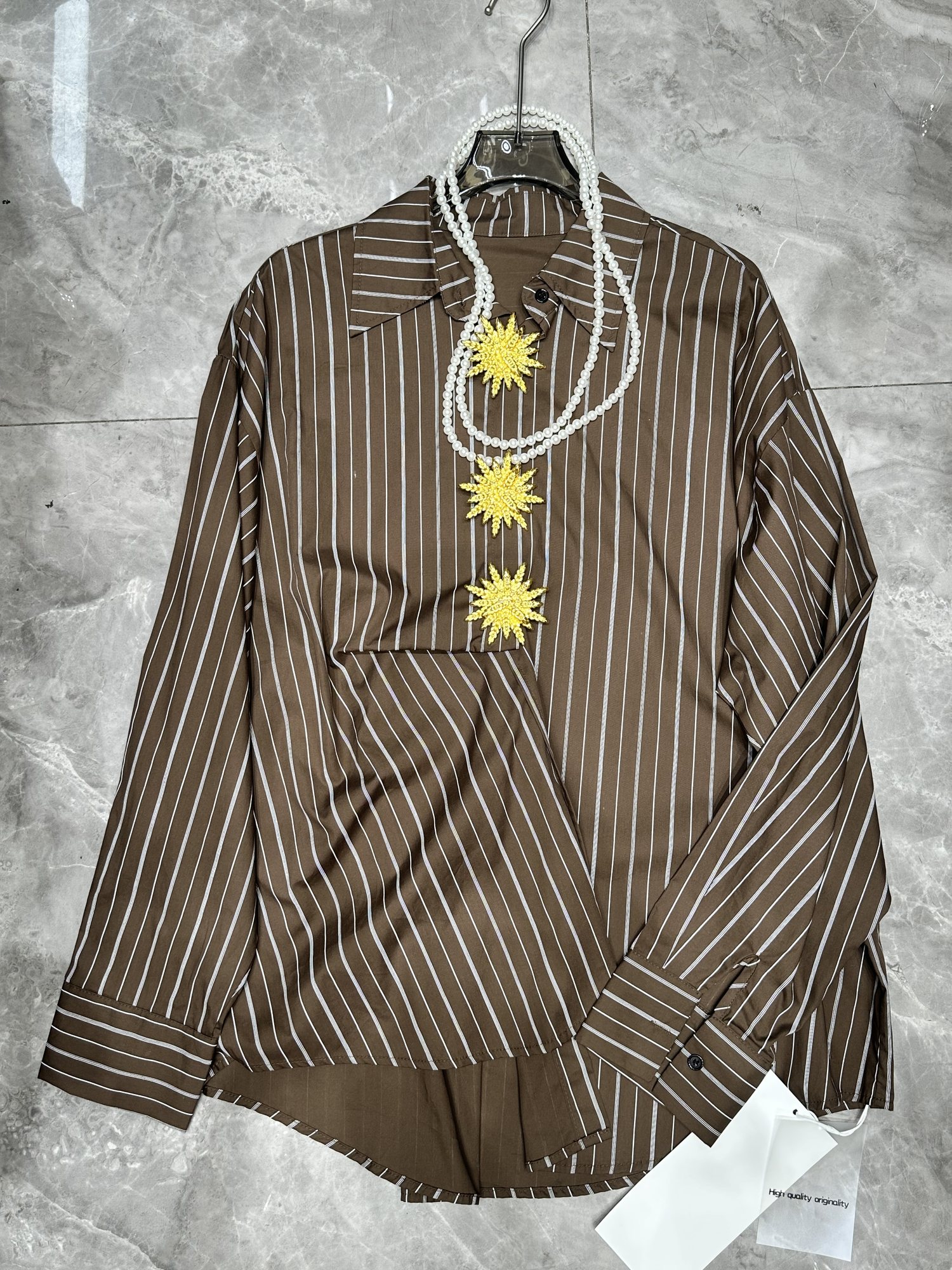 Striped Flower Detail Women's Shirt – Style 03, view 1