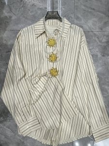 Striped Flower Detail Women's Shirt – Style 03, view 2