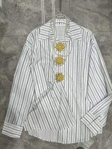 Striped Flower Detail Women's Shirt – Style 03, view 5