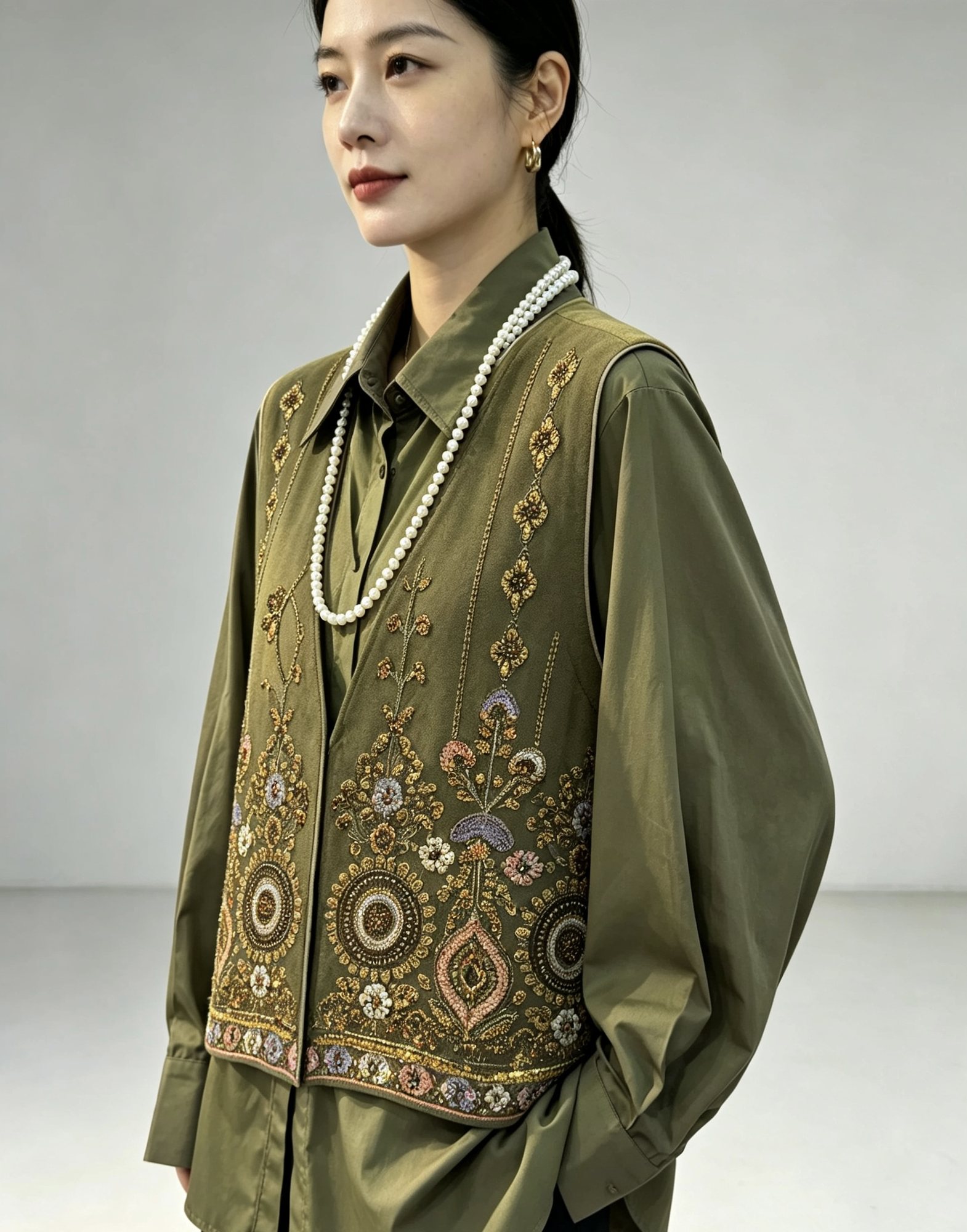 Embroidered Layering Vest – Style 15, view 1