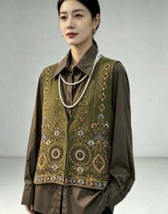 Embroidered Layering Vest – Style 15, view 2
