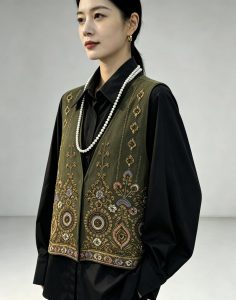 Embroidered Layering Vest – Style 15, view 3