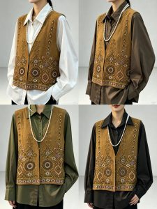 Embroidered Layering Vest – Style 16, view 2