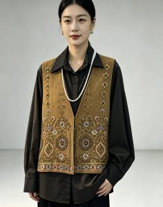 Embroidered Layering Vest – Style 16, view 3