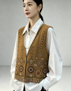 Embroidered Layering Vest – Style 16, view 4