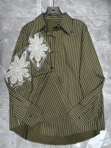 Striped Botanical Women's Shirt – Style 18, view 5